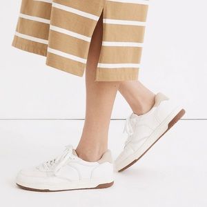 NWT Court Side Sneakers in White Leather